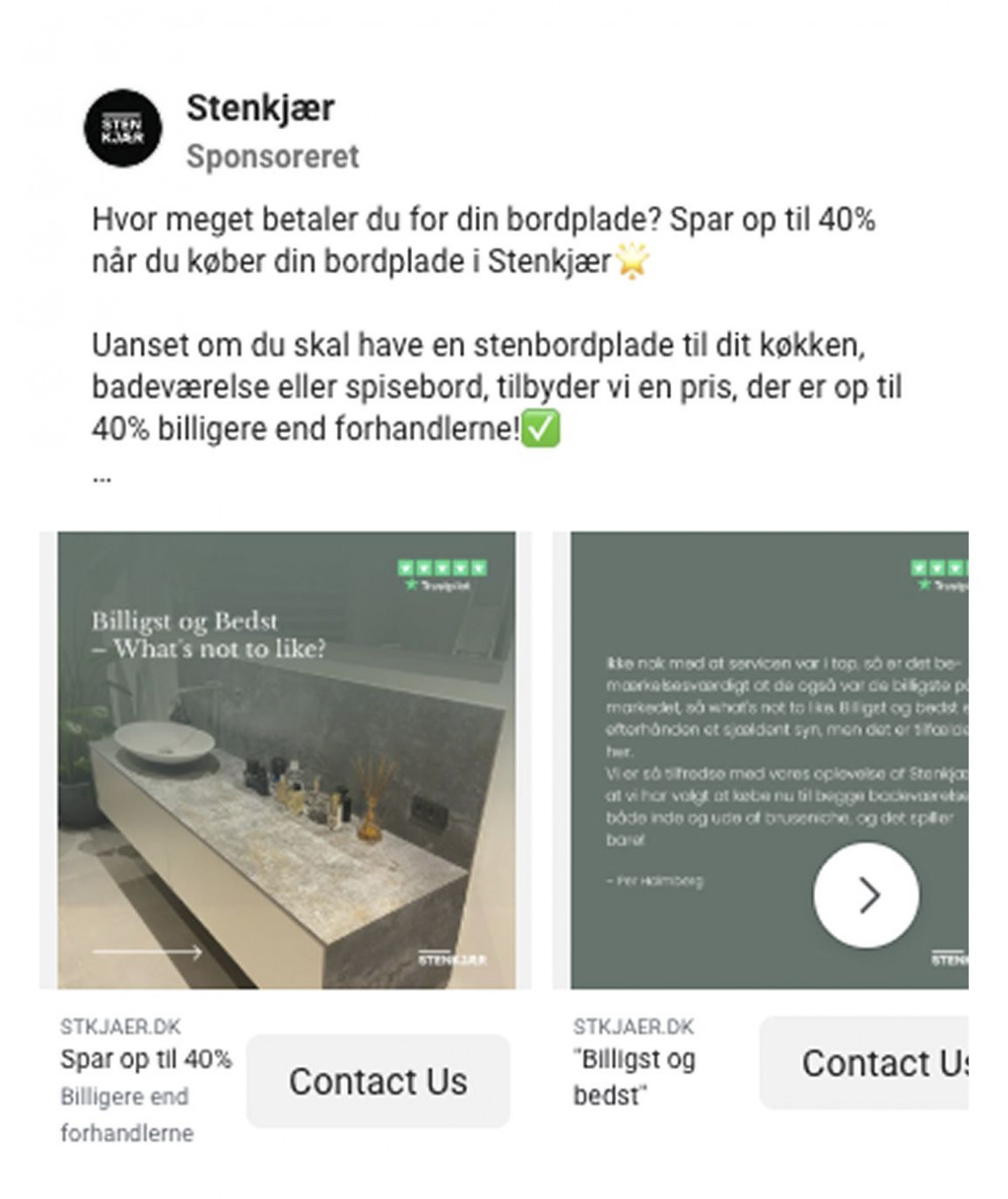 Annonce slider